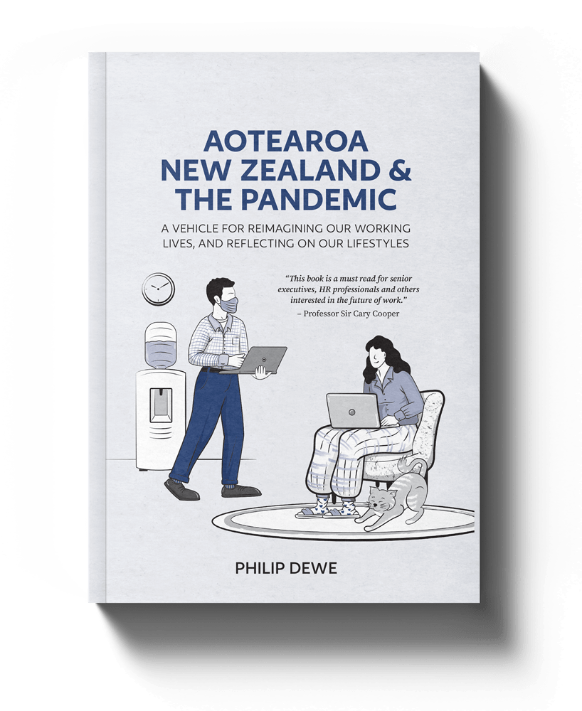 The cover of the book, 'Aotearoa New Zealand & The Pandemic' by Philip Dewe